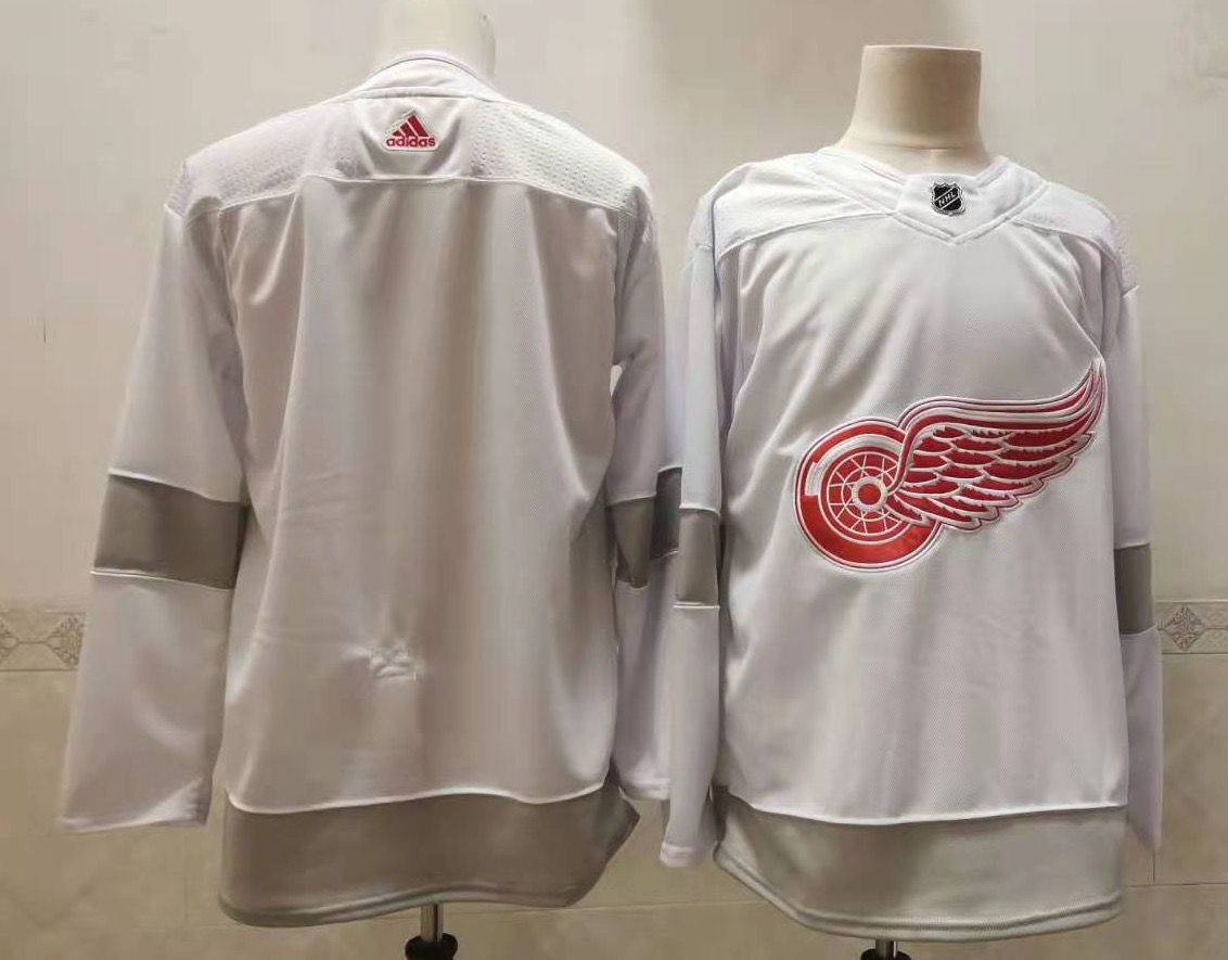Cheap Men Detroit Red Wings Blank White Authentic Stitched 2020 Adidias NHL Jersey